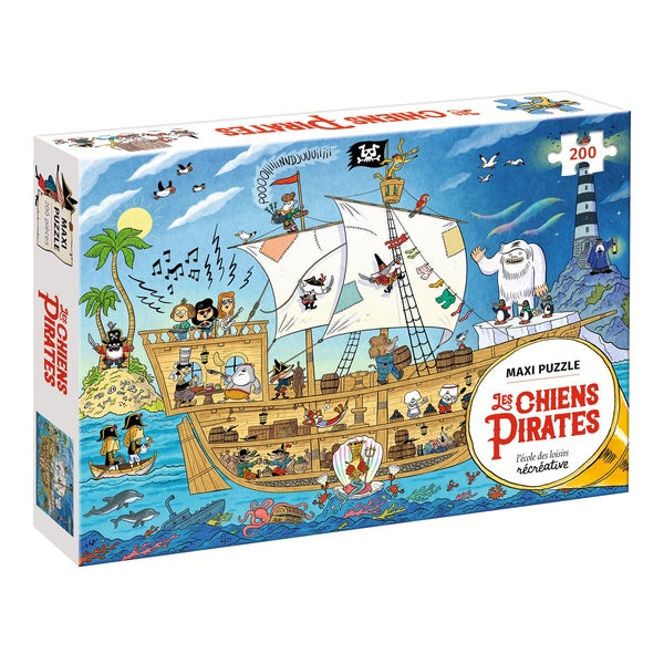 Front cover of Maxi puzzle Les Chiens Pirates (200 pièces)