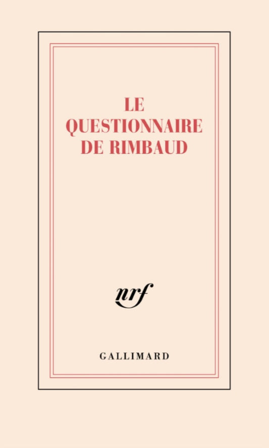 Front cover of Le questionnaire de Rimbaud