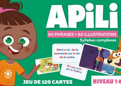 Front cover of Jeu de 120 cartes ; Niveau 1+ ; 60 phrases + 60 illustrations ; Syllabes complexes