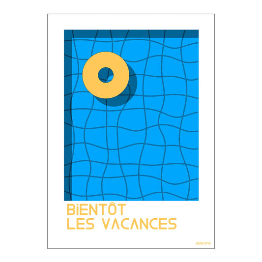 Bientôt Les Vacances - carte postale