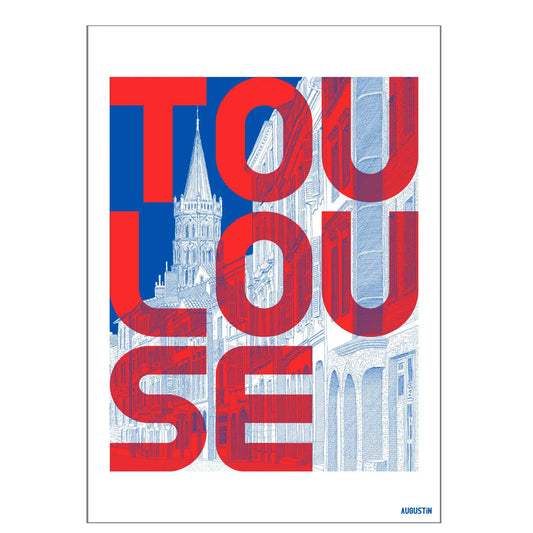 Toulouse (rouge) - carte postale  