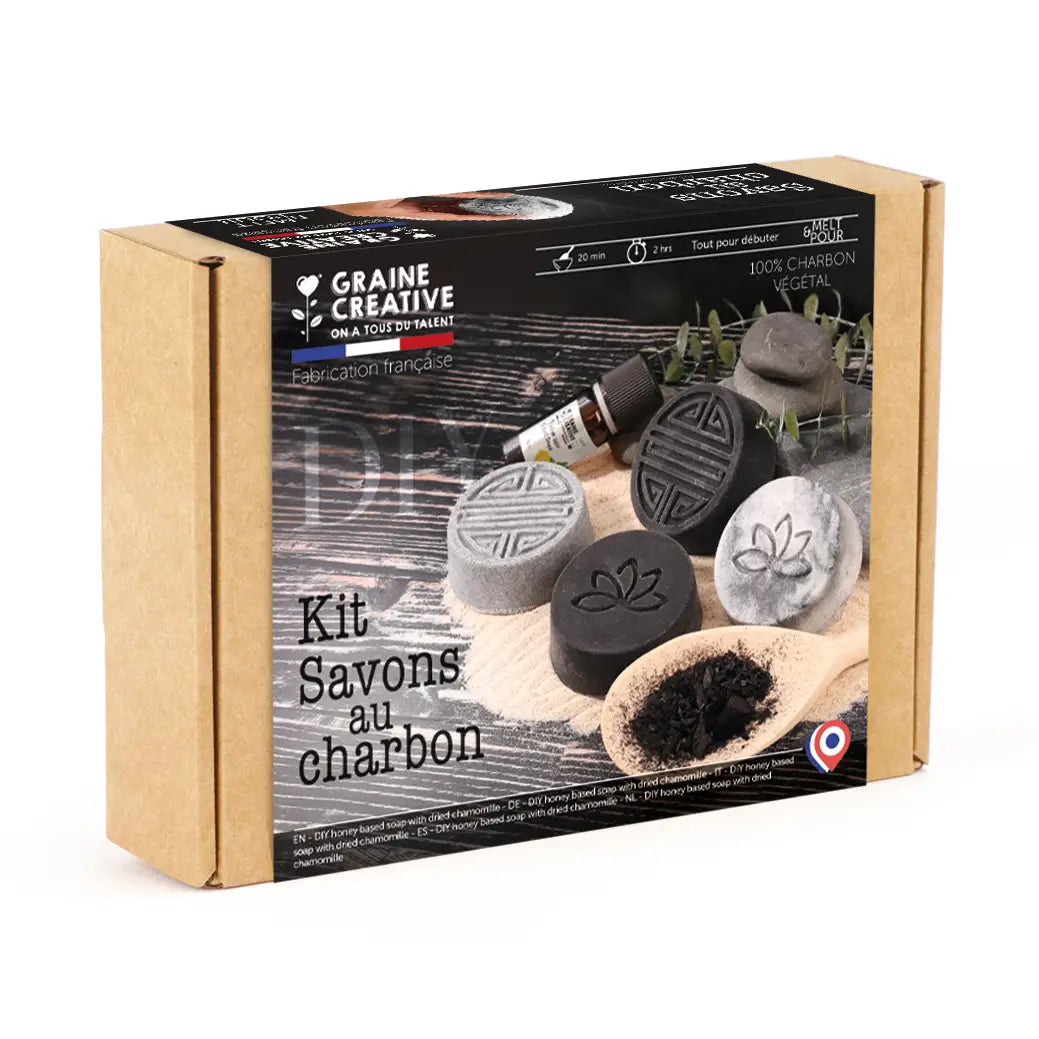 Kit diy savons au charbon 196 x 144 x 45 mm