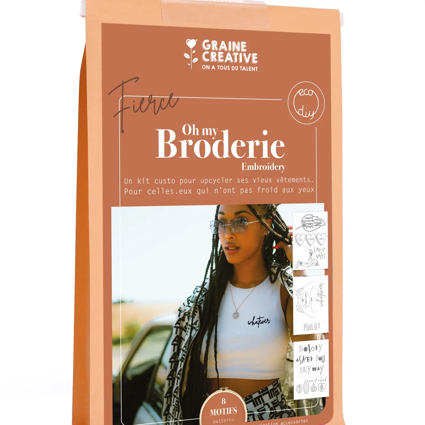 Kit broderie sur vêtement fierce 165 x 240 x 50 mm