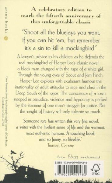 Back cover of To Kill a Mockingbird                     (édition en anglais)