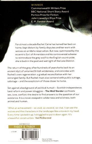Back cover of THE WOLF BORDER                     (édition en anglais)