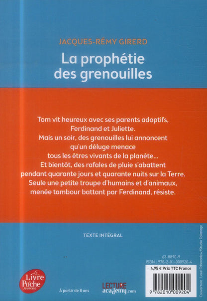 Back cover of La prophétie des grenouilles
