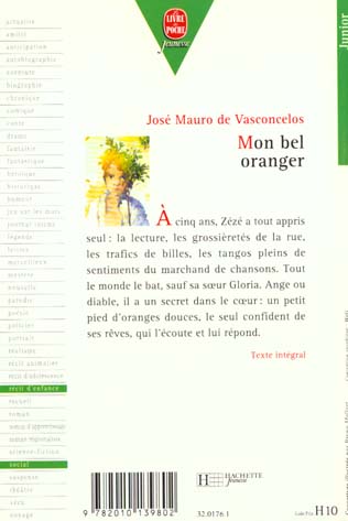 Back cover of Mon bel oranger