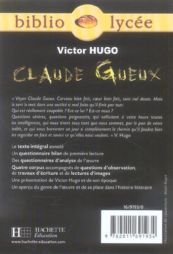 Back cover of Claude Gueux
