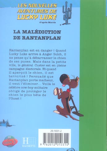 Back cover of Les nouvelles aventures de Lucky Luke d'après Morris Tome 2 : la malédiction de Rantanplan
