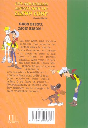 Back cover of Les nouvelles aventures de Lucky Luke d'après Morris Tome 3 : gros bisou, mon bison !