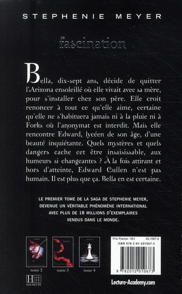 Back cover of Twilight Tome 1 : fascination