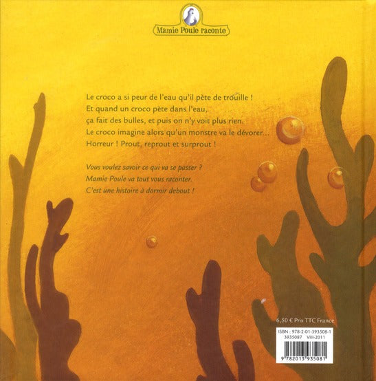Back cover of Mamie Poule raconte Tome 8 : le crocodile qui avait peur de l'eau