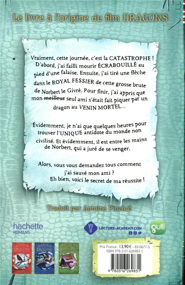 Back cover of Harold et les dragons Tome 4 : la quête de la patate congelée