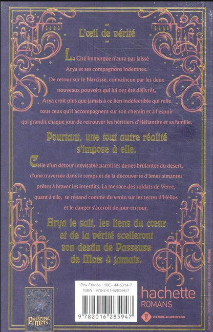 Back cover of La passeuse de mots Tome 2 : l'oeil de vérité