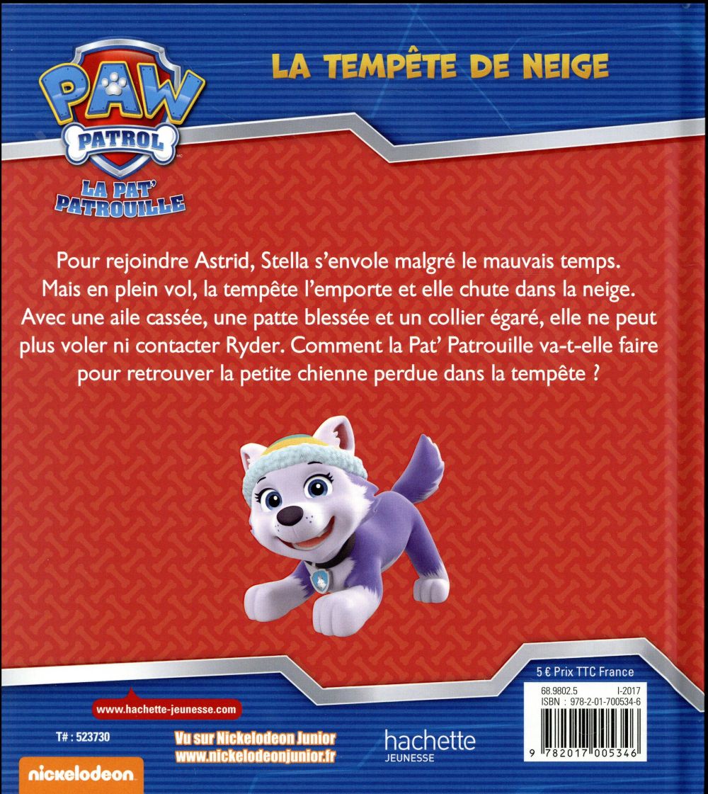 Back cover of La Pat'Patrouille : la tempête de neige