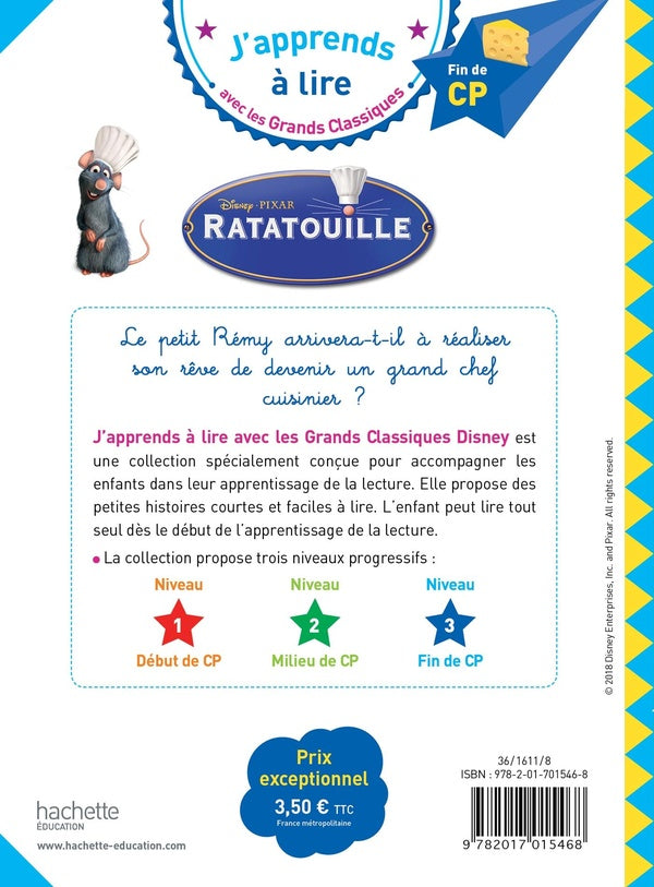 Back cover of Ratatouille ; CP niveau 3