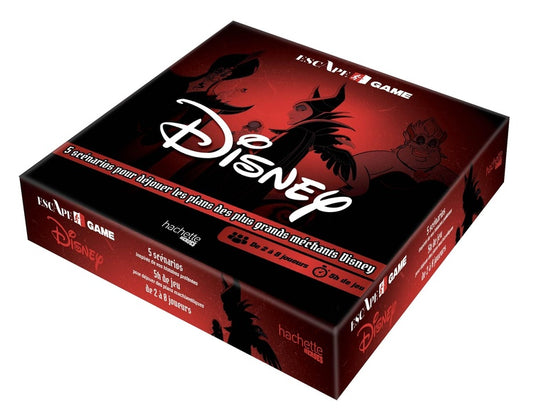 Front cover of Escape game Disney ; 5 scénarios pour déjouer les plans des plus grands méchants Disney