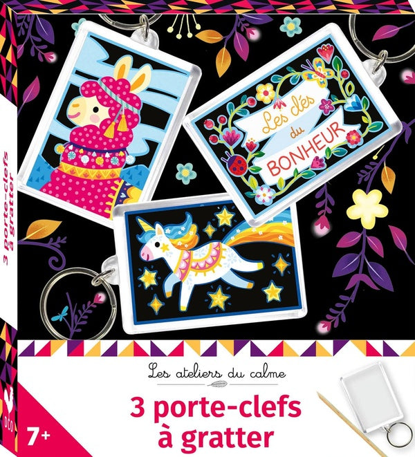 Front cover of Les ateliers du calme : porte-clefs à gratter