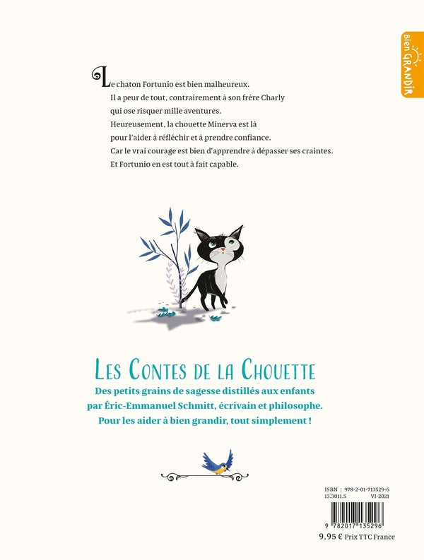 Back cover of Les contes de la chouette : le chaton qui avait peur de tout