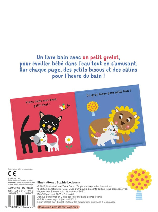 Back cover of Mon livre bain : l'heure des bisous