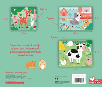 Back cover of 3 premiers puzzles : animaux autour de moi