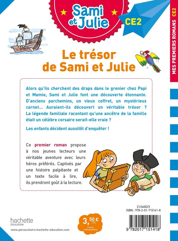 Back cover of Sami et Julie CE2 : le trésor de Sami et Julie