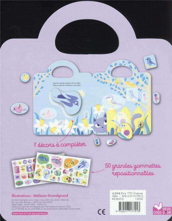 Back cover of Décors et gommettes : petites bêtes du jardin