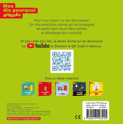 Back cover of Mes dis pourquoi animés : les dinosaures