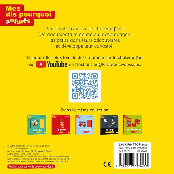 Back cover of Mes dis pourquoi animés : le château fort