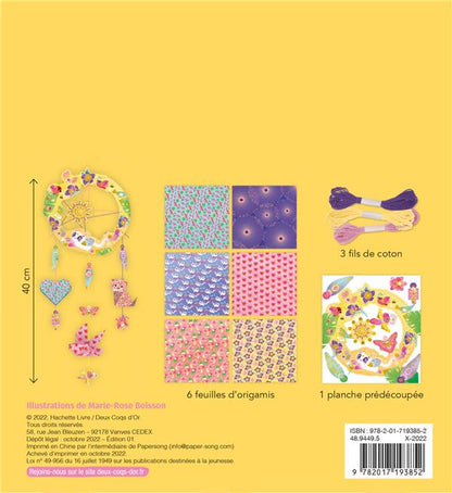 Back cover of Les ateliers du calme : attrape-rêves chat et origamis