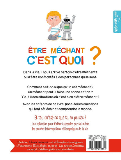 Back cover of être méchant c'est quoi ?