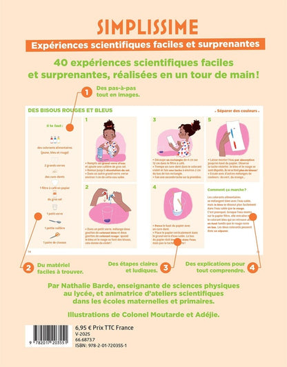 Back cover of Simplissime : 40 activités : Expériences scientifiques faciles et surprenantes