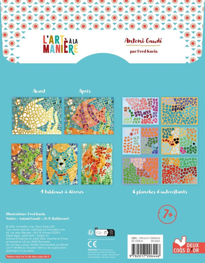 Back cover of Les ateliers du calme : l'art à la manière de Gaudí : mosaïques animaux