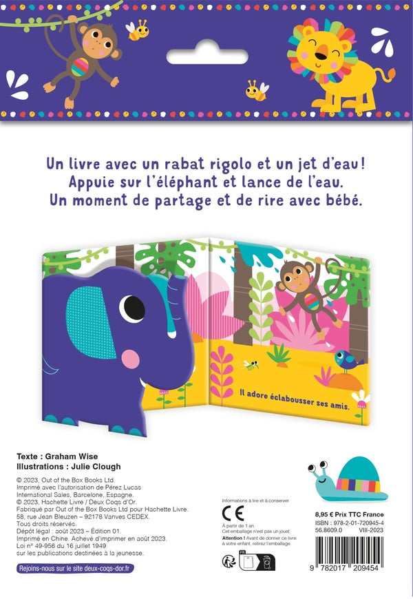 Back cover of Mon livre bain éléphant farceur crache de l'eau