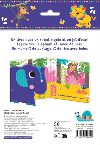 Back cover of Mon livre bain éléphant farceur crache de l'eau