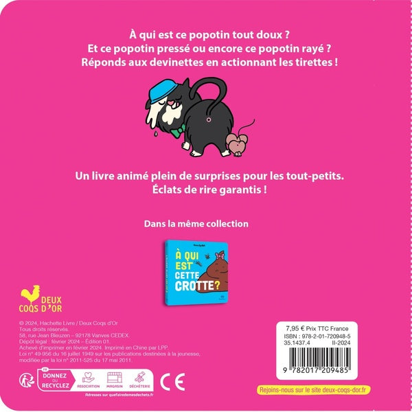 Back cover of À qui est ce popotin ?