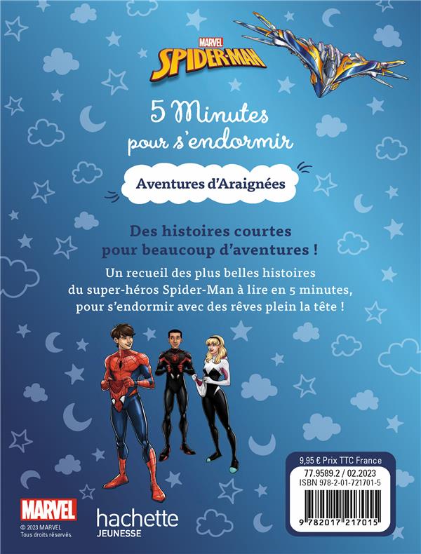 Back cover of 5 minutes pour s'endormir : Spider-Man : aventures d'araignées