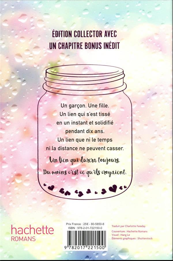 Back cover of Mille baisers pour un garçon                     (édition collector avec un chapitre bonus)