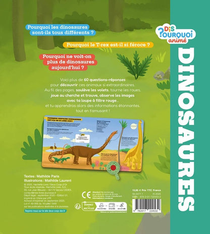 Back cover of Dis pourquoi ? animé : Les dinosaures