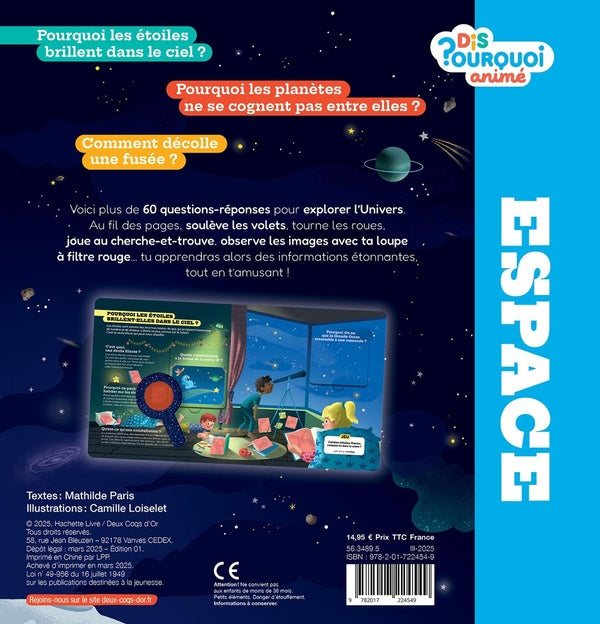Back cover of Dis pourquoi ? animé : L'espace