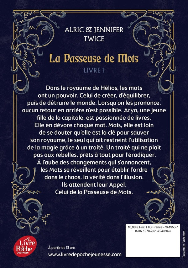 Back cover of La passeuse de mots Tome 1