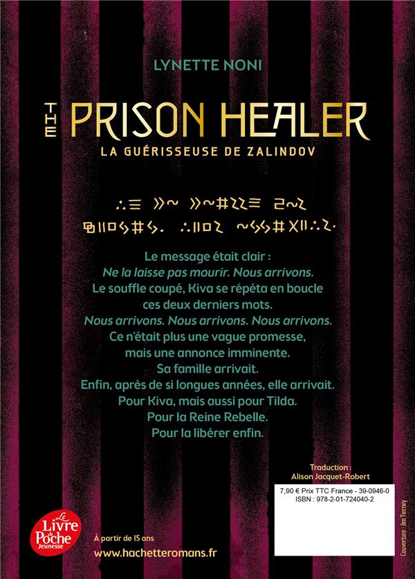 Back cover of The prison healer Tome 1 : La guérisseuse de Zalindov