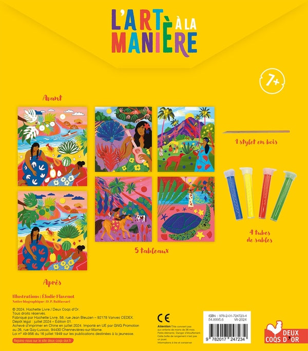 Back cover of Les ateliers du calme : L'art à la manière : Paul Gauguin : sables