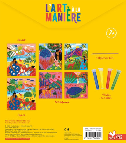 Back cover of Les ateliers du calme : L'art à la manière : Paul Gauguin : sables