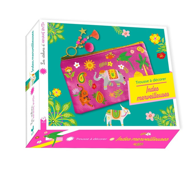 Front cover of Les ateliers du calme : Les ateliers d'Ariane Butto ; Trousse à décorer : Indes merveilleuses