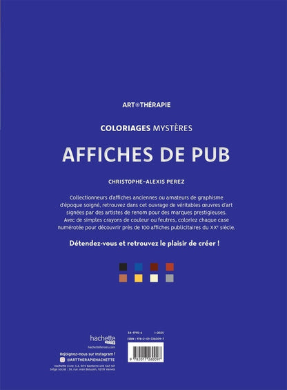 Back cover of Art-thérapie ; Coloriages mystères : Affiches de pub