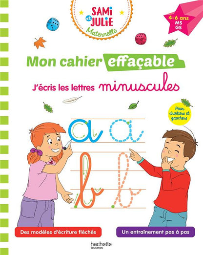 Front cover of Mon cahier effaçable ; J'écris les lettres minuscules
