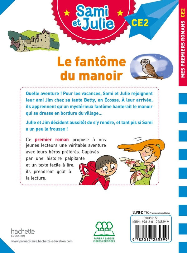 Back cover of Sami et Julie CE2 : Le fantôme du manoir