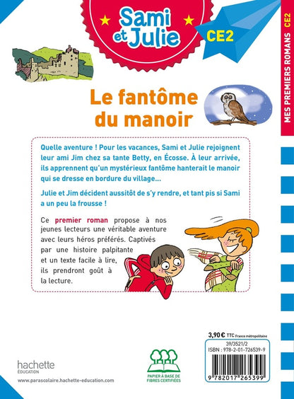 Back cover of Sami et Julie CE2 : Le fantôme du manoir