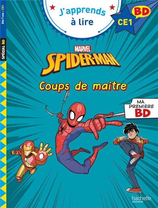 Front cover of J'apprends à lire : CE1 ; Spiderman : Coups de maître
